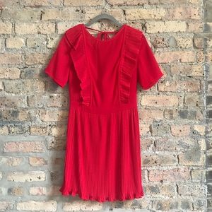 Never Worn! Mini dress with open back and ruffle